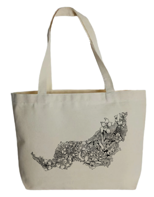 Botanical Map of Sarawak - Tote Bag